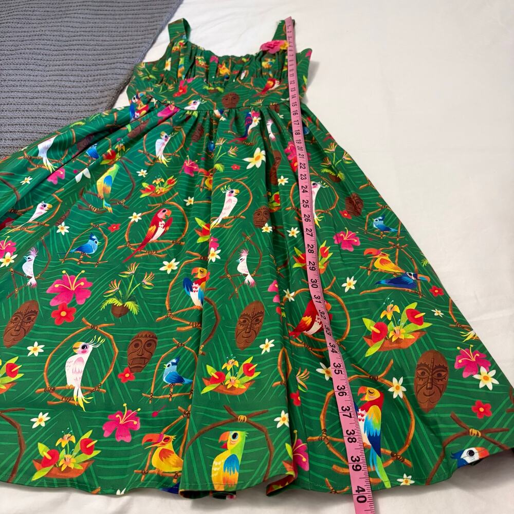 Disney Parks Enchanted Tiki Room Dress Women's XS Fit To Flare Disneyland Birds - Picture 4 of 13